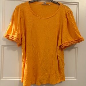 Chico's Vibrant Orange‎ Short Sleeve Top